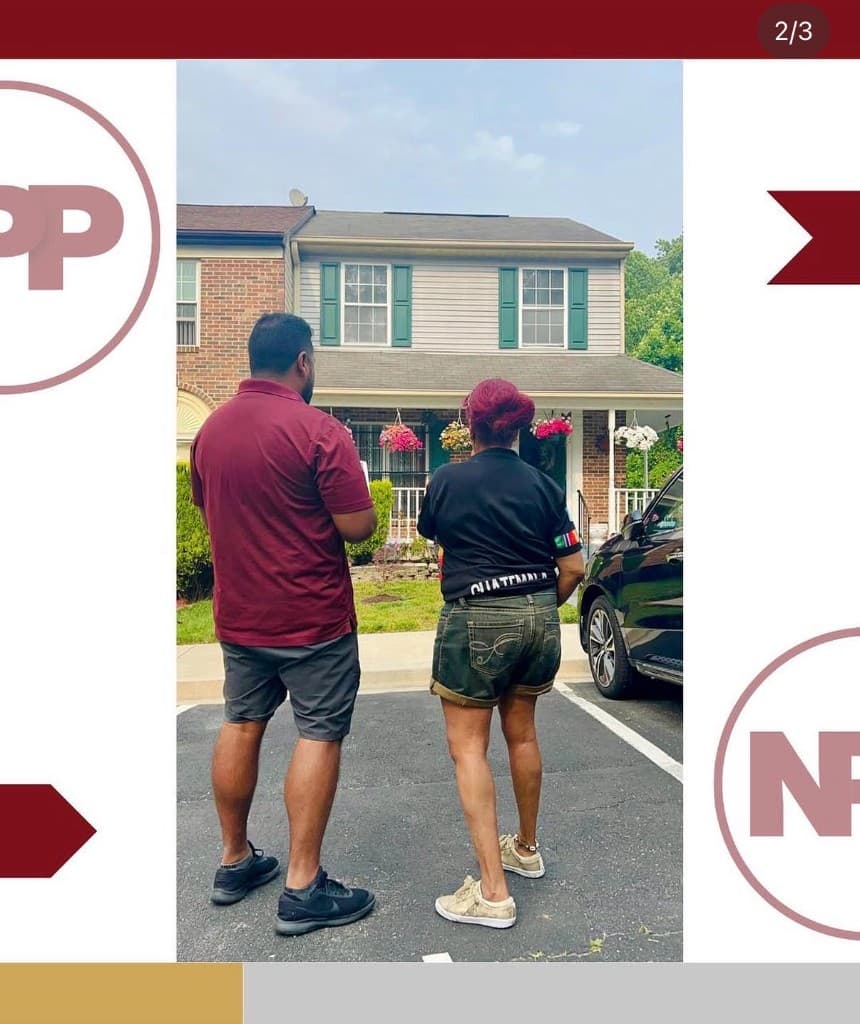 New Paradigm Projects representative meeting with a homeowner